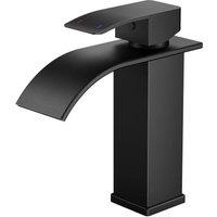 Kelvenix Bathroom Sink Brass Tap Tall Basin Mono Mixer in Black | Size: 10000mm x 520mm