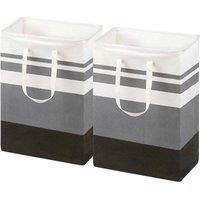 Kelvenix 2 x 75L Laundry Basket Washing Clothes Folding in Grey | Size: 0.6m2