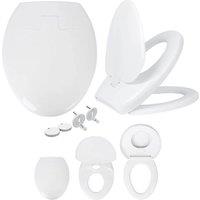 PAWNORA Soft Close Child Toilet Seat Oval Shape Plastic Pack of 1 in White