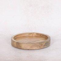 PAWNORA Large Mango Wooden Round Tray in Natural