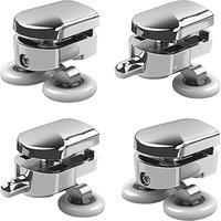 PAWNORA 8x Twin Shower Screen Door ROLLERS in Silver