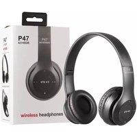 FLAVORA Powerful Bass Wireless Over Ear Bluetooth 5.1 Headphones in Black
