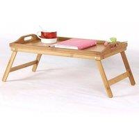 EONLION Bamboo Wooden Bed Tray Table With Folding Legs in Brown | Size: 100 cm