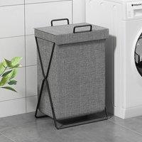Kelvenix Gray Without hanging bag Laundry Basket Dirty Washing Wash in Grey | Size: 0.6m2