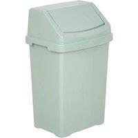 PAWNORA 50 Liter Plastic Swing Lid Kitchen Bin Silver Sage in Green | Size: 0.6m2