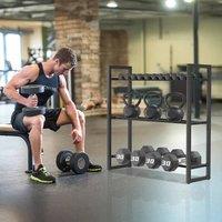 EONLION 3Tier Adjustable Dumbbell Rack Storage Stand in Black | Size: 0-12 m