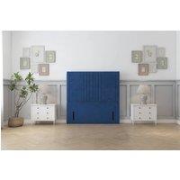 Sloomy Harrington Plush 54 Floor Standing Headboard in Navy | Size: Double
