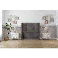 Sloomy Camden Naples 54 Wingback Headboard in Grey | Size: Super King