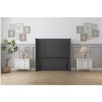 Sloomy Camden Tweed 54 Wingback Headboard in Dark Grey | Size: Double