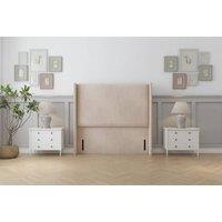 Sloomy Stratford Naples 54 Wingback Headboard in Light Sand | Size: Super King