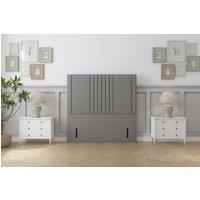 Comfort Beds Royal Tweed 54 Floor Standing Headboard in Light Grey | Size: Single