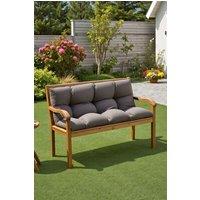 Living and Home 120x80cm Dark Grey Outdoor Bench Cushion Cotton Seat Pad for Garden Sofa & Patio Bench | Size: 120x80 cm