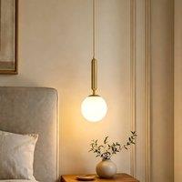 Goeco Modern Gold Pendant Lamp, E27 Vintage Brass Chandelier, Adjustable