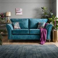 Stratus Interiors Pasha Fabric Sofa Modern Upholstered Sofa with Deep Cushions in Teal
