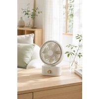 BRUNO Swing Desk Fan - Portable Power with Adjustable Breeze in Light Grey