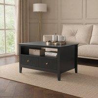 Melody Maison Fluted Four Drawer One Shelf Coffee Table - Hales Black Range