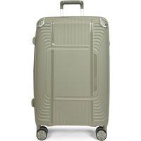House of Leather Expandable Lightweight Hard Shell Suitcase HOL-1107 in Green | Size: Medium