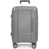 House of Leather Expandable Lightweight Hard Shell Suitcase HOL-1107 in Grey | Size: Cabin