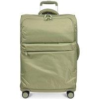 House of Leather Lightweight Soft Shell USB Travel Suitcase HOL-K71 in Green | Size: Medium