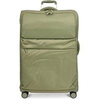 House of Leather Lightweight Soft Shell USB Travel Suitcase HOL-K71 in Green | Size: Large