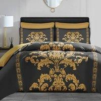 Grace Double Brushed Duvet Cover King Size Supersoft with Zipper Closure in Gold