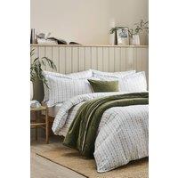 CHRISTY 'Rosamund' Botanical Cotton Sateen Duvet Cover Set in White | Size: Double