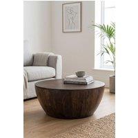 IH Design Natural Solid Dark Mango Wood Coffee Table in Brown