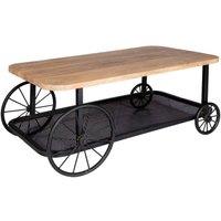 IH Design Lilah Industrial Creative Coffee Table in Brown