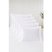 Pamposh 800 Thread Count Cotton Sateen Pillow Cases 6 Pack in White | Size: Standard Pillow Case
