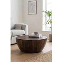 IH Design Bathwick Natural Dark Mango Wood Coffee Table 70x70x30 cm in Brown | Size: 70 x 70 x 30 cm