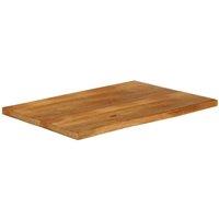 Berkfield Home Table Top Live Edge 100x60x3.8 cm Solid Wood Mango in Brown