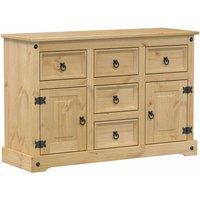 Berkfield Home Sideboard Corona 112x40x75 cm Solid Wood Pine in Light Brown | Size: 112 x 40 x 75 cm