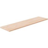 Berkfield Home Shelf Board 80x20x1.5 cm Untreated Solid Wood Oak in Light Tan