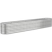 Berkfield Home Garden Raised Bed Powder-coated Steel 260x40x36 cm Silver | Size: 260 x 40 x 36 cm