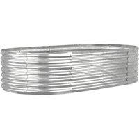 Berkfield Home Garden Raised Bed Powder-coated Steel 152x80x36 cm Silver | Size: 152 x 80 x 36 cm