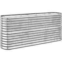 Berkfield Home Garden Raised Bed Powder-coated Steel 152x40x68 cm Silver | Size: 152 x 40 x 68 cm