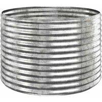 Berkfield Home Garden Raised Bed Powder-coated Steel 100x100x68 cm Silver | Size: 100 x 100 x 68 cm