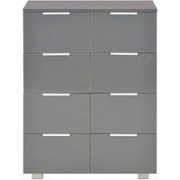 Berkfield Home Sideboard High Gloss Grey 60x35x80 cm Engineered Wood | Size: 60 x 35 x 80 cm