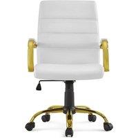 KORVIXA PU Leather Office Chair Executive Conference Task Chair in White | Size: 100 cm x 100 cm