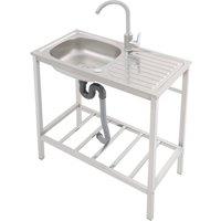 Kelvenix Utility Laundry Sink Kitchen Stainless in Silver | Size: 10000mm x 520mm