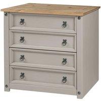 PAWNORA Chest of Drawers 4 Drawer in Grey
