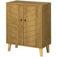 PAWNORA Small Wooden Sideboard Cabinet in Brown