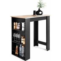 PAWNORA Kitchen Island Dining Table in Black