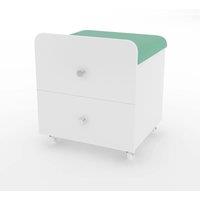 KORVIXA Green Vanity Stool with Storage Padded Seat | Size: 100 cm x 100 cm