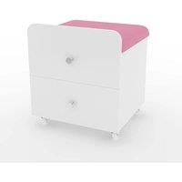 KORVIXA Pink Vanity Stool with Storage Padded Seat | Size: 100 cm