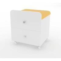 KORVIXA Yellow Vanity Stool with Storage Padded Seat | Size: 1000 Pieces