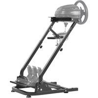 KORVIXA Racing Steering Wheel Stand Height Adjustable in Black