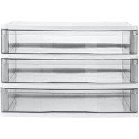 KORVIXA 3 Layer Clear Plastic Drawer Storage Organizer Box | Size: 900mm