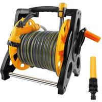 FLAVORA Compact Garden Hose Reel +15m water pipe in Yellow | Size: 1.25kg