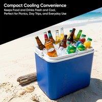EONLION 24L Cooler Box Ice Cool Box Camping Picnic in Blue | Size: 100 cm